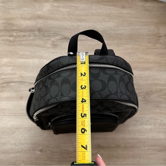 Coach Court Backpack In Signature Canvas Black - Picture 5 of 14